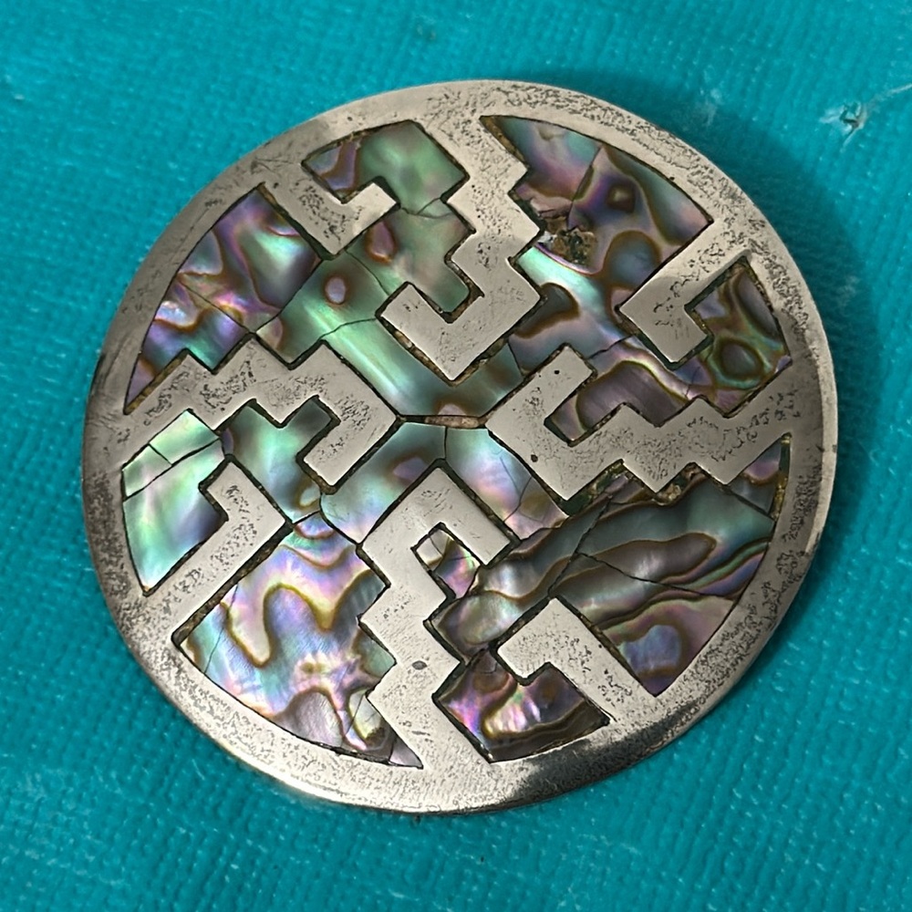 925 Silver Abalone Shell Pendant/Brooch